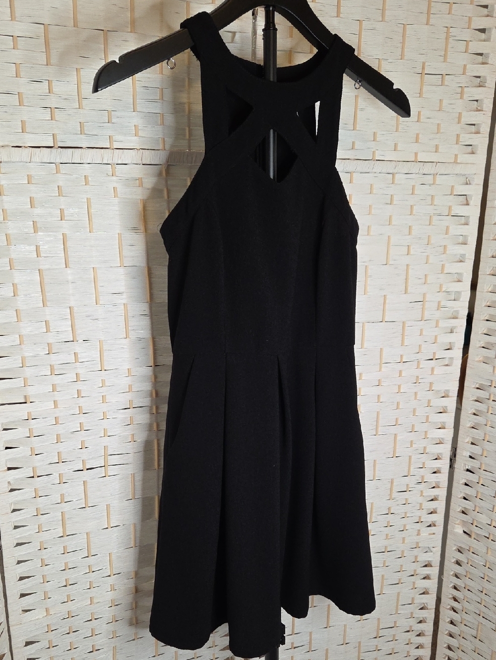 Speechless Black Sleeveless Mini Dress with Pockets!!